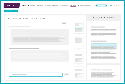 AI for Lawyers Query Opus 2 Cases screenshot